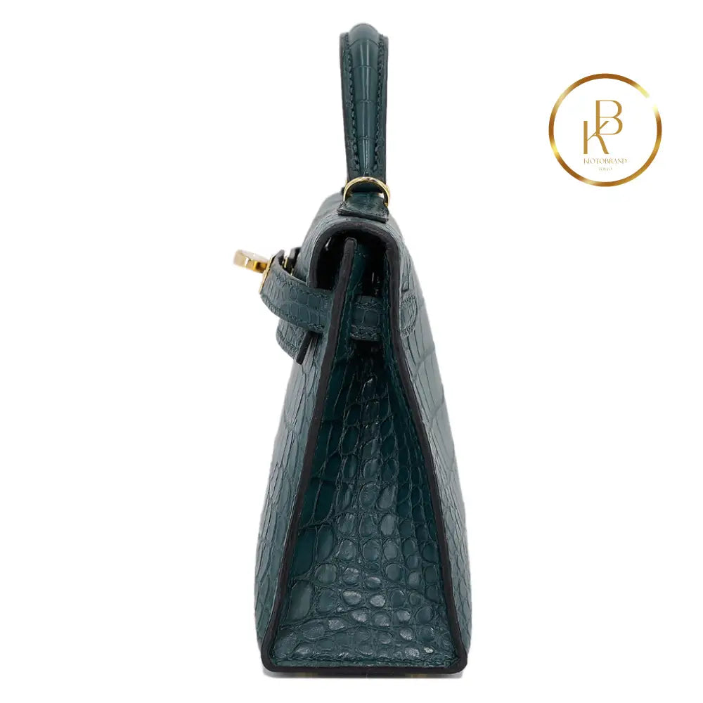 Kelly 20 Mini Ii Matte Alligator Vert Cypress Ghw Handbags