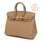 Birkin 25 Chai Matte Alligator Ghw Handbags