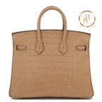 Birkin 25 Chai Matte Alligator Ghw Handbags
