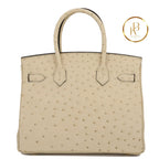 Birkin 30 Ostrich Parchemin Ghw Handbags