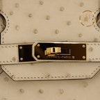 Birkin 30 Ostrich Parchemin Ghw Handbags