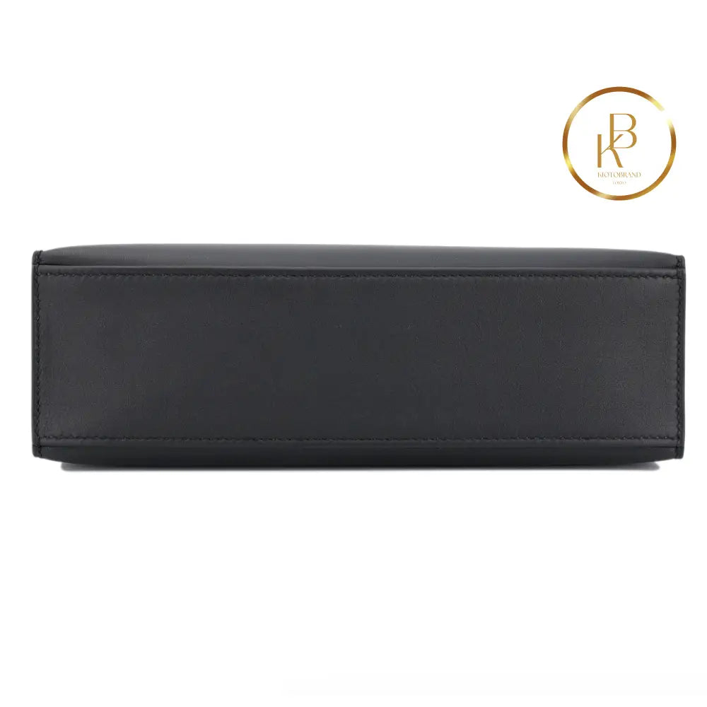 Kelly Pochette Clutch In Black Swift Ghw Handbags