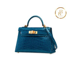 Kelly 20 Ii Mini Shiny Bleu Izmir Alligator Ghw Handbags