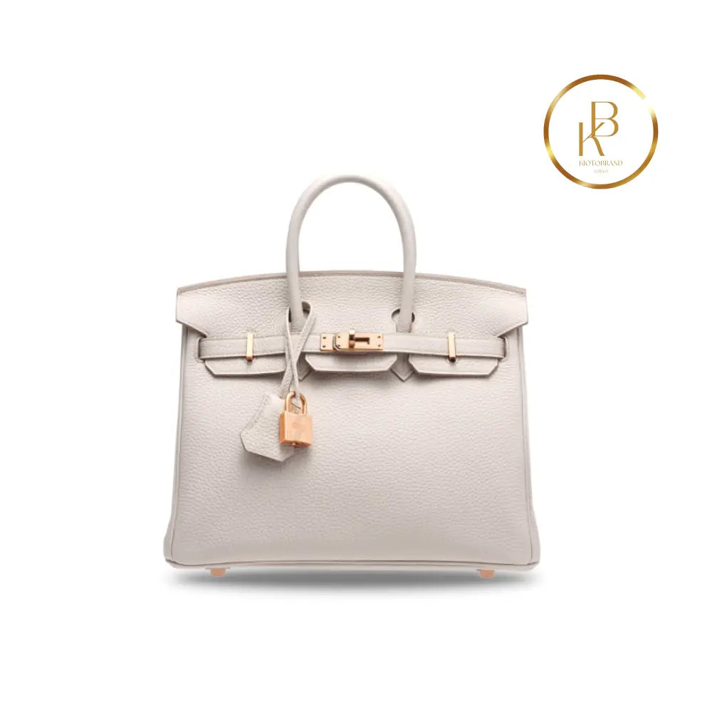 Birkin 25 Beton Togo Rose Gold Hardware Handbags