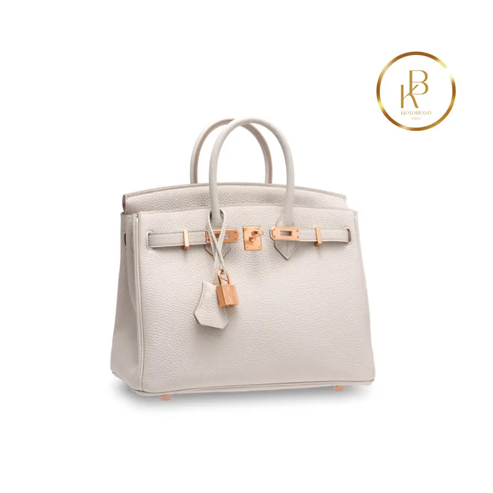 Birkin 25 Beton Togo Rose Gold Hardware Handbags