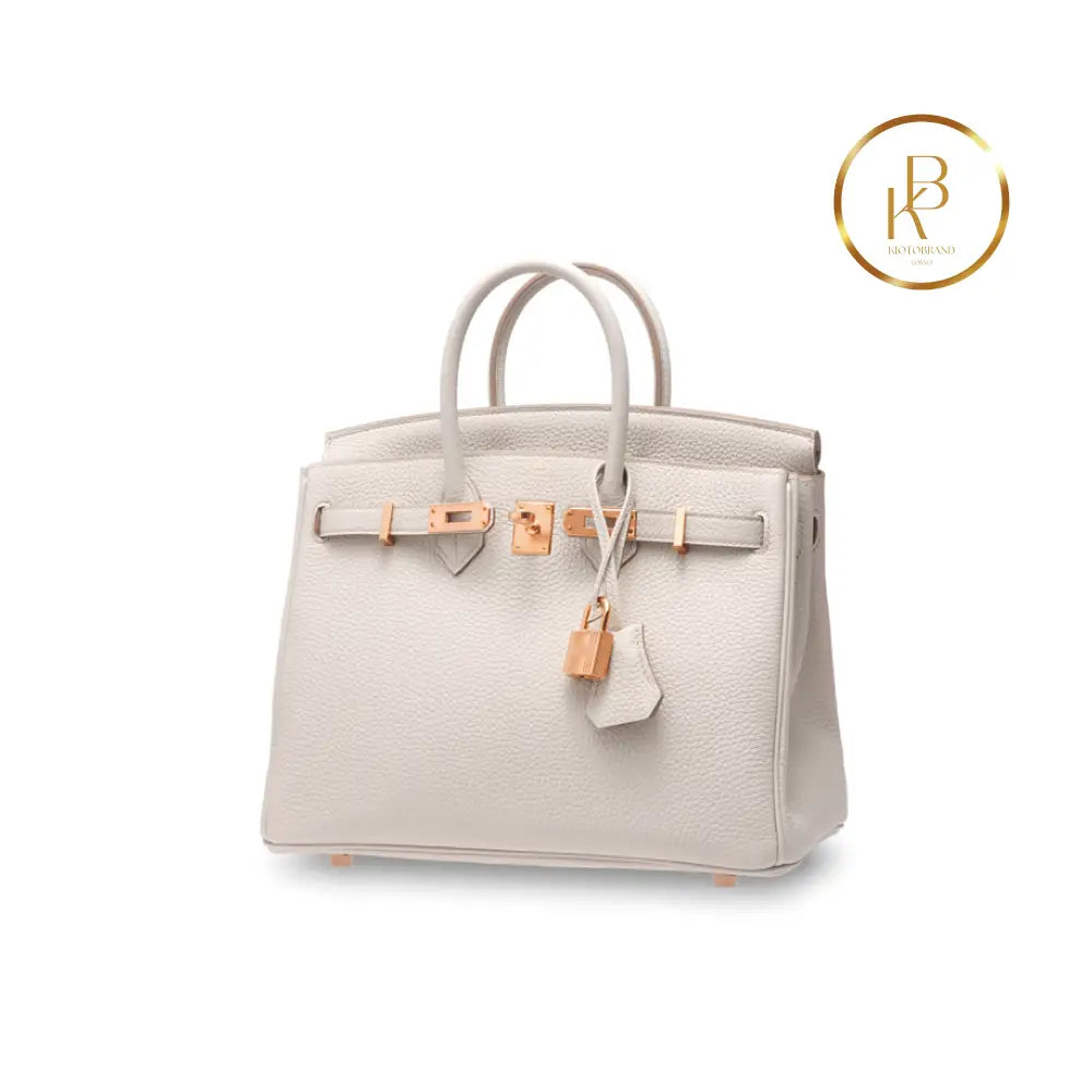 Birkin 25 Beton Togo Rose Gold Hardware Handbags