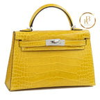 Kelly 20 Ii Mini Mimosa Shiny Alligator Handbags