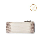 Lady Dior White Himalaya Niloticus Croc Bag Silver & Crystal Hardware Handbags