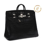 Birkin Hac 50 Black Matte Porosus Crocodile