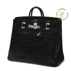 Birkin Hac 50 Black Matte Porosus Crocodile
