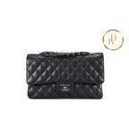 Black Caviar Medium Classic Double Flap Handbags