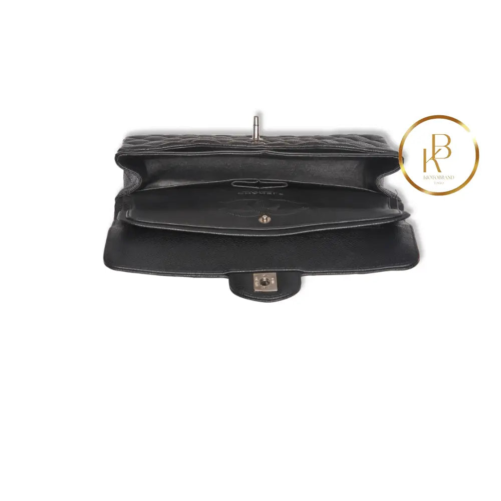 Black Caviar Medium Classic Double Flap Handbags