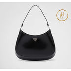 Prada Cleo Brushed Leather Shoulder Bag Handbags