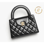 Cc Kelly Bag Shiny Aged Calfskin & Gold-Tone Metal Black Handbags