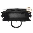 Birkin Hac 40 Matte Black Porosus Croc Palladium Hardware Handbags