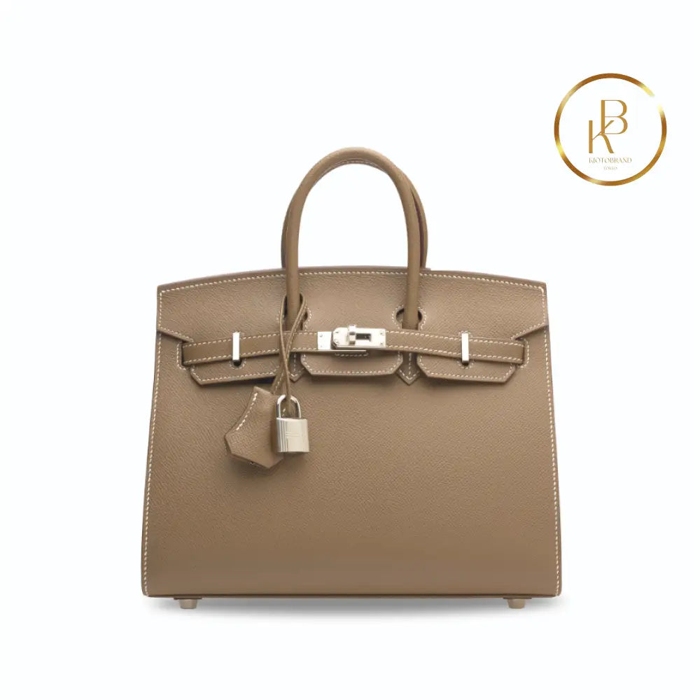 Birkin 25 Etoupe Epsom Palladium Handbags