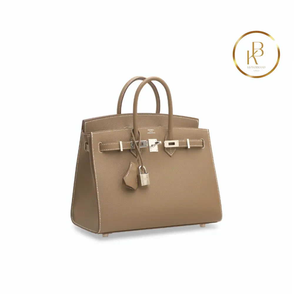 Birkin 25 Etoupe Epsom Palladium Handbags