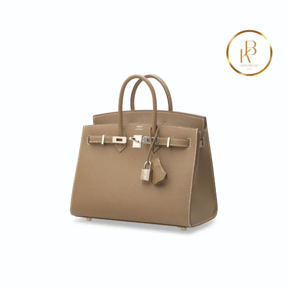 Birkin 25 Etoupe Epsom Palladium Handbags