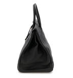 Birkin 40 Black Clemence Palladium Handbags
