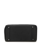 Birkin 40 Black Clemence Palladium Handbags
