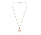 A Set Of Three: An 18K Rose Gold & Diamond Kelly Bracelet White Amulette Pendant Necklace Constance