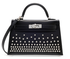 Kelly II 20 Clouté in Black Box Calfskin Limited Edition