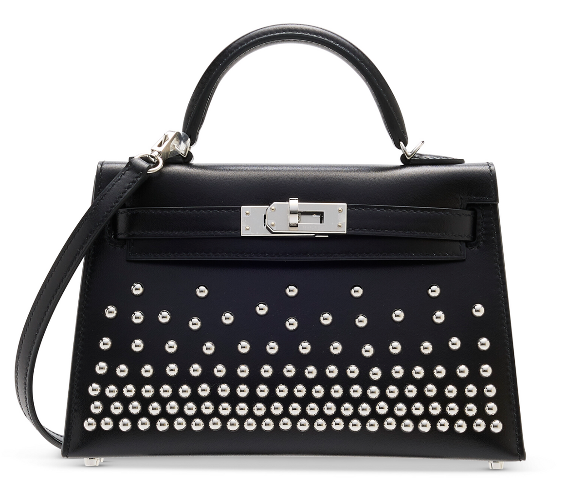Kelly II 20 Clouté in Black Box Calfskin Limited Edition
