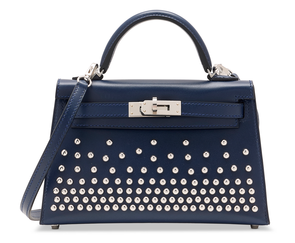 Kelly II 20 Clouté in Bleu Abysse Box Calfskin Limited Edition