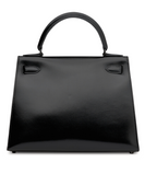 Kelly28 Black Box Calfskin Sellier Feathers & Black PVD Hardware (So Black Edition)