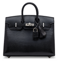 Birkin 20 Shiny Black Niloticus Lizard Palladium Sellier