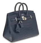 Birkin 20 Matte Bleu Alligator Palladium