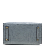 Birkin 20 Matte Gris Alligator Gold Sellier