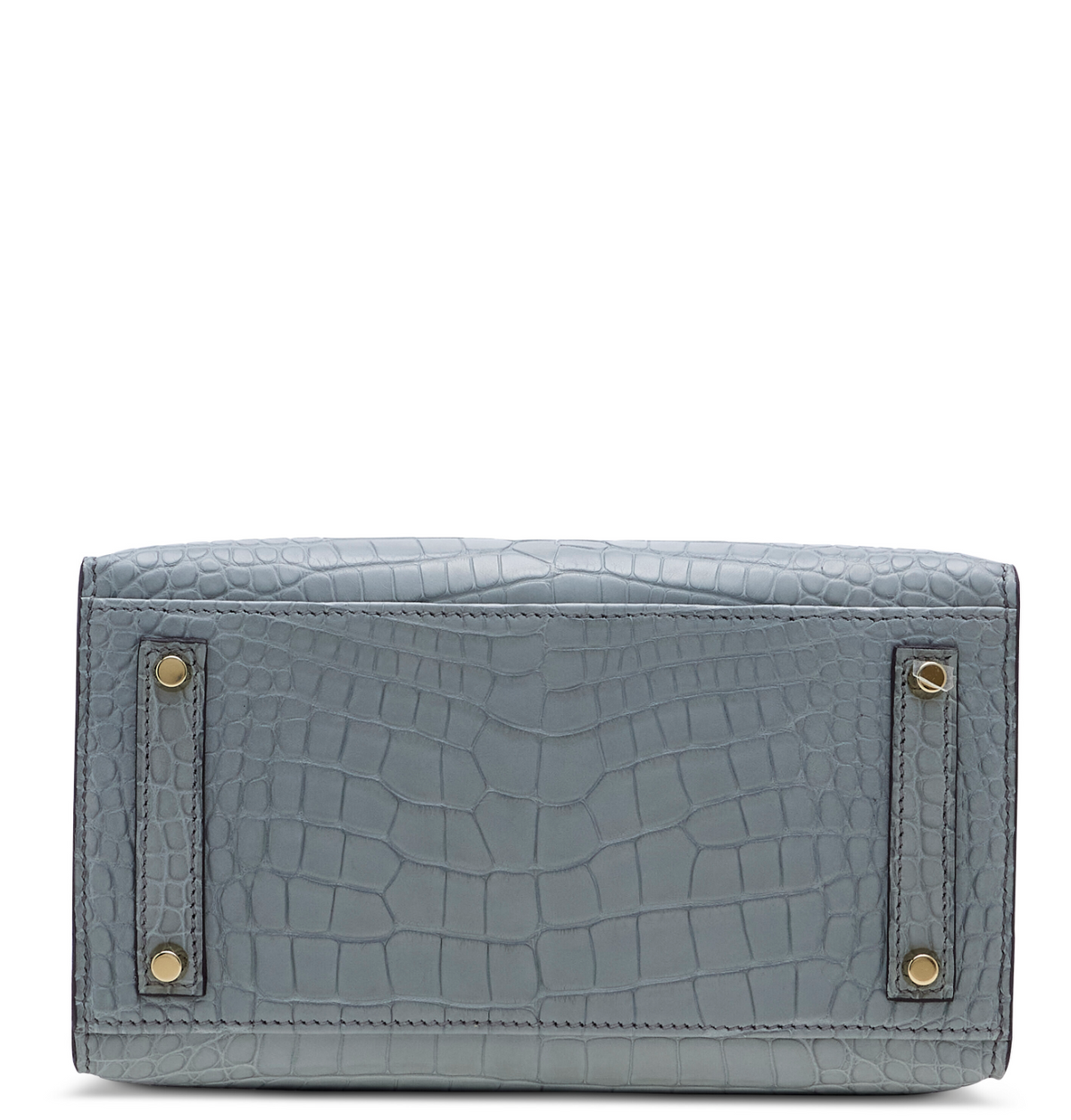 Birkin 20 Matte Gris Alligator Gold Sellier