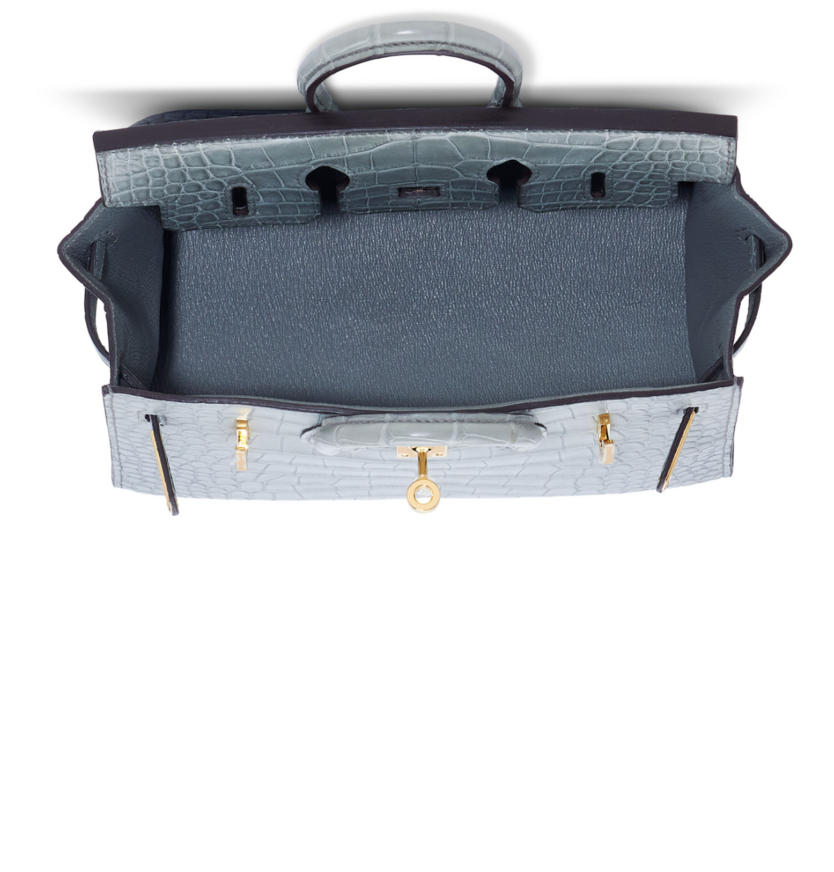 Birkin 20 Matte Gris Alligator Gold Sellier