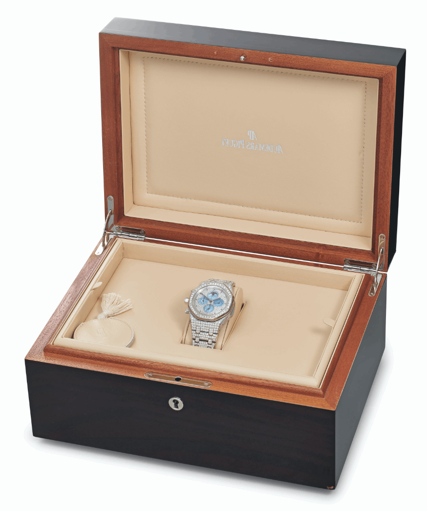 Audemars Piguet. An Exceptional And Unique 18K White Gold Diamond-Set Minute Repeating Perpetual