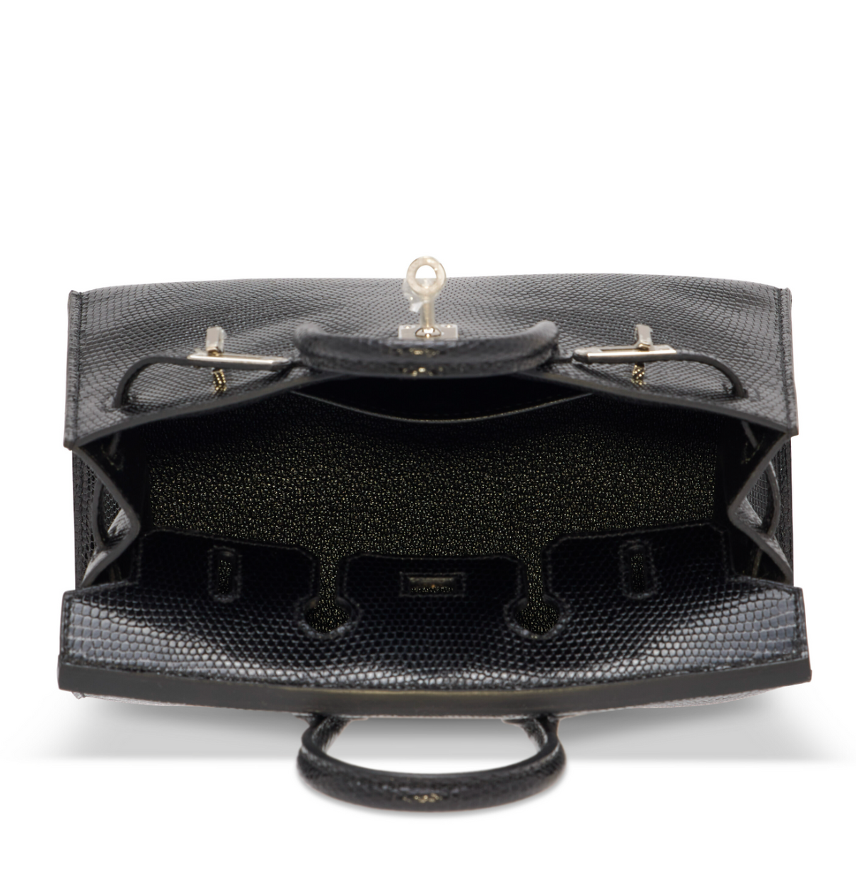 Birkin 20 Shiny Black Niloticus Lizard Palladium Sellier