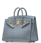 Birkin 20 Matte Gris Alligator Gold Sellier