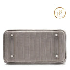 Birkin 25 Gris Perle Matte Alligator Hss Handbags
