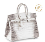 Birkin 25 Himalaya Matte Niloticus Croc Handbags
