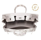 Birkin 25 Himalaya Matte Niloticus Croc Handbags