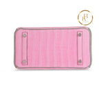 Birkin 25 Matte Pink 5P & Gris Perle Alligator Handbags