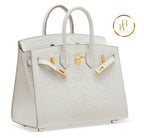 Birkin 25 Sellier Matte Beton Alligator Ghw Handbags