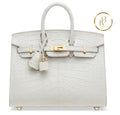 Birkin 25 Sellier Matte Beton Alligator Ghw Handbags