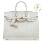 Birkin 25 Sellier Matte Beton Alligator Ghw Handbags