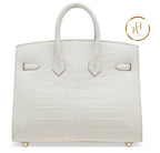 Birkin 25 Sellier Matte Beton Alligator Ghw Handbags