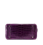 Birkin 30 Améthyste Shiny Porosus Croco 18K White Gold Diamond hardware - handbags