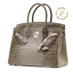 Birkin 30 Himalaya Matte Gris Cendrè 18K White Gold Diamond Hardware handbags