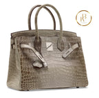 Birkin 30 Himalaya Matte Gris Cendrè 18K White Gold Diamond Hardware handbags