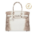 Birkin 30 Matte Himalaya Niloticus 18K White Gold Diamond Hardware