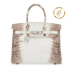 Birkin 30 Matte Himalaya Niloticus 18K White Gold Diamond Hardware